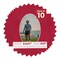 Red Suede Mat Board for 8.5x11 Frames - Oval Opening for 6x9 Photos